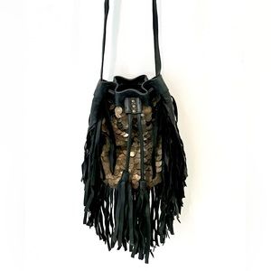 Cleobella Fringe & Payette Casual Evening Bag